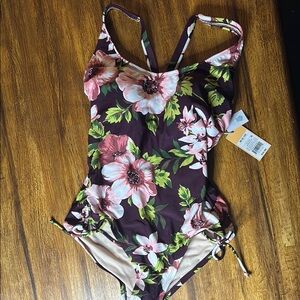 Floral One Piece Full Coverage Swimsuit